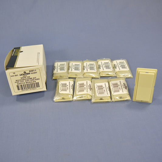 10 Leviton DHC Ivory Color Change Conversion Kit for DHC Rocker Module 6091-I