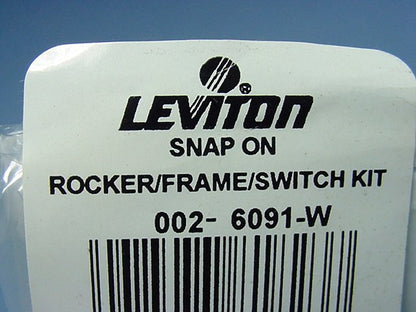 Leviton DHC White Color Change Conversion Kit for DHC Rocker Module 6091-W