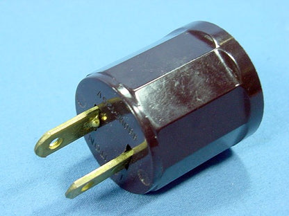 Leviton 61-B Brown Plug-In Light Socket Outlet Adapter Lampholder Plug 125V 600W