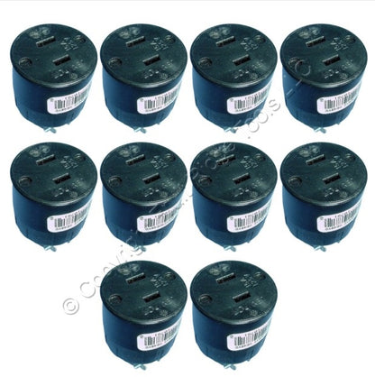Leviton 612 Straight Blade Connectors Plug Residential 15A 125V NEMA 1-15P 10pk