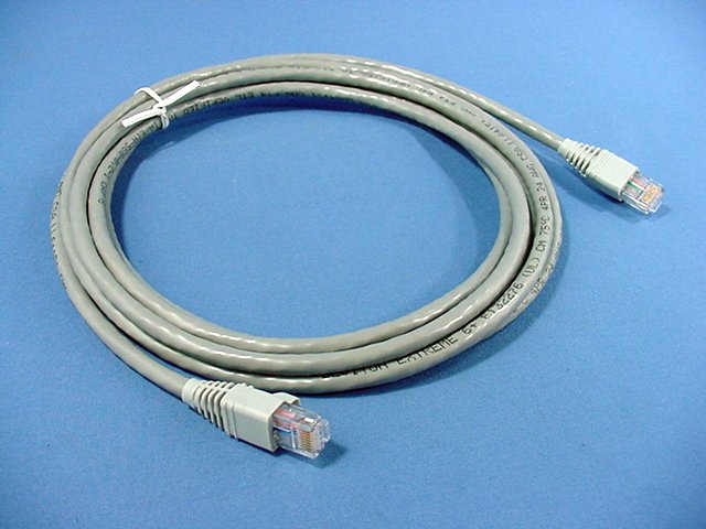 Leviton 62460-10S Cat6+ Gray 10ft Extreme Ethernet Cable LAN Data 10' Patch Cord