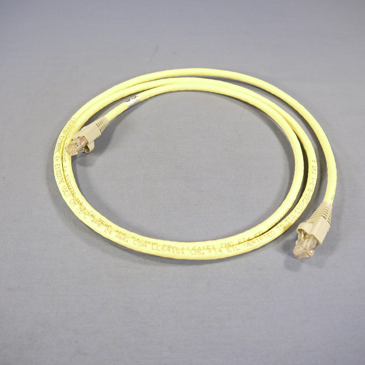 Leviton 62460-5Y Light Yellow 5ft Cat6+ Extreme Ethernet Cable Data Patch Cord