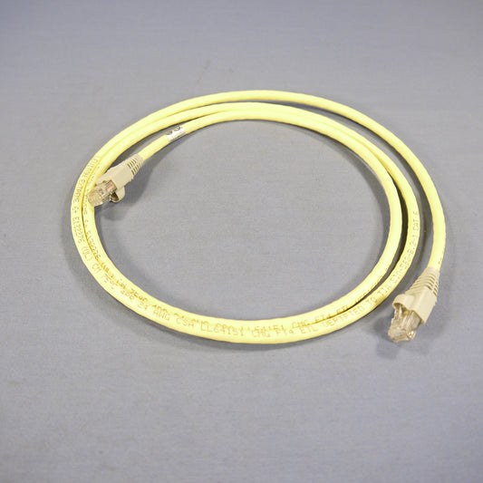 Leviton 62460-5Y Light Yellow 5ft Cat6+ Extreme Ethernet Cable Data Patch Cord