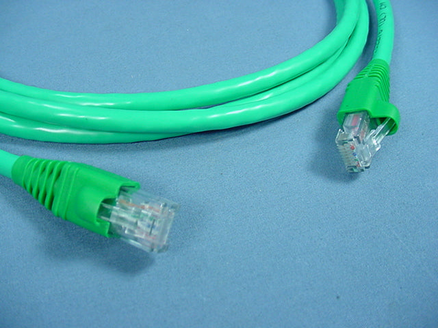 Leviton 62460-7G Cat6+ Green 7' Extreme Ethernet Cable Data Center Patch Cord