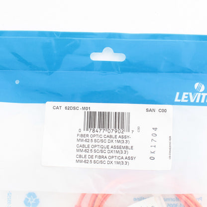 1M Fiber Optic Uplink Multi-Mode Duplex Patch Cable Cord SC 62.5/125 62DSC-M01