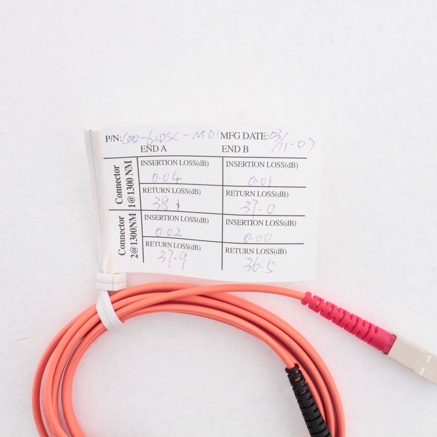 1M Fiber Optic Uplink Multi-Mode Duplex Patch Cable Cord SC 62.5/125 62DSC-M01