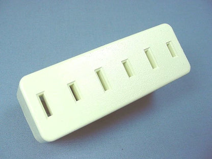 Leviton Almond Polaried Triple Tap Outlet Adapter Nema 1-15R 15A 125V 2P2W 63-A