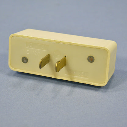 Leviton Residential Ivory Triple Tap Outlet Adapter Nema 1-15 15A 125V Bulk 63-I