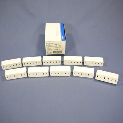 10 Leviton White Polarized Triple Tap Outlet Adapters Nema 1-15R 15A 125V 63-W