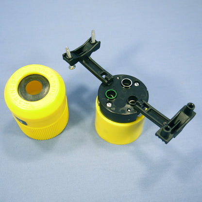 Leviton 6361-CR Yellow 50A Turn Lock Marine Plug Non-NEMA Corrosion Resistant