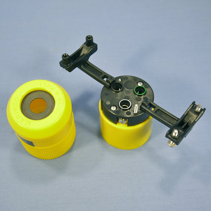 Leviton Yellow Turn Lock Plug NON-Nema 125V 50A Corrosion Resistant Bulk 6361-CR