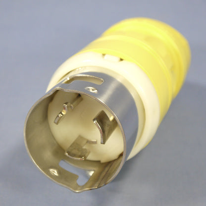 Leviton 6361CR Yellow Corrosion Resistant Marine Plug Twist Locking Non-Nema 50A