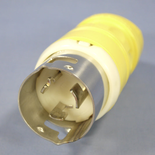 Leviton 6361CR Yellow Corrosion Resistant Marine Plug Twist Locking Non-Nema 50A