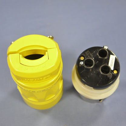Leviton 6361CR Yellow Corrosion Resistant Marine Plug Twist Locking Non-Nema 50A