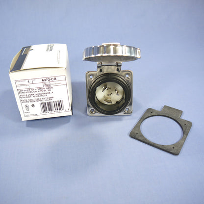 Leviton 6372-CR Turn Twist Locking Flanged Inlet Receptacle NON-Nema 50A 125V