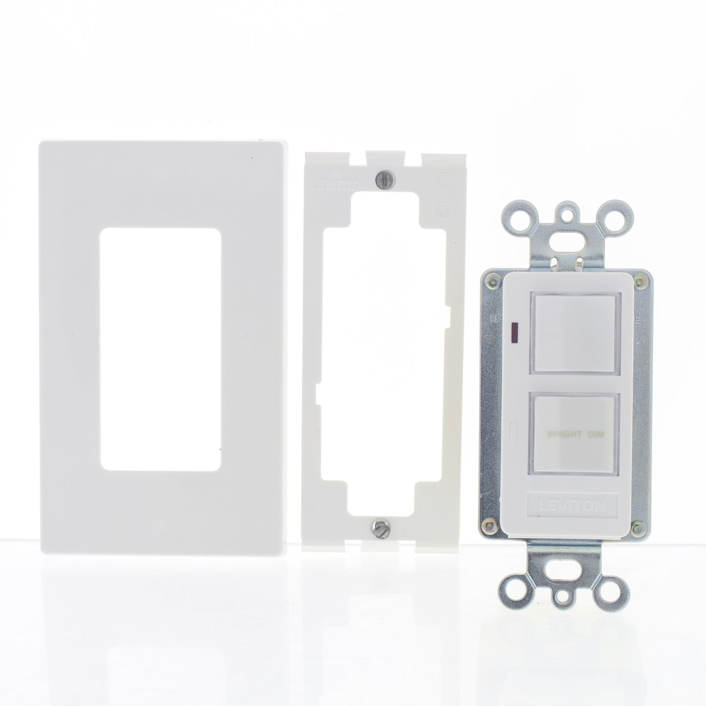 Leviton 6420 White 2-Button Wall Controller w/ Annunciator Scene Controller Di