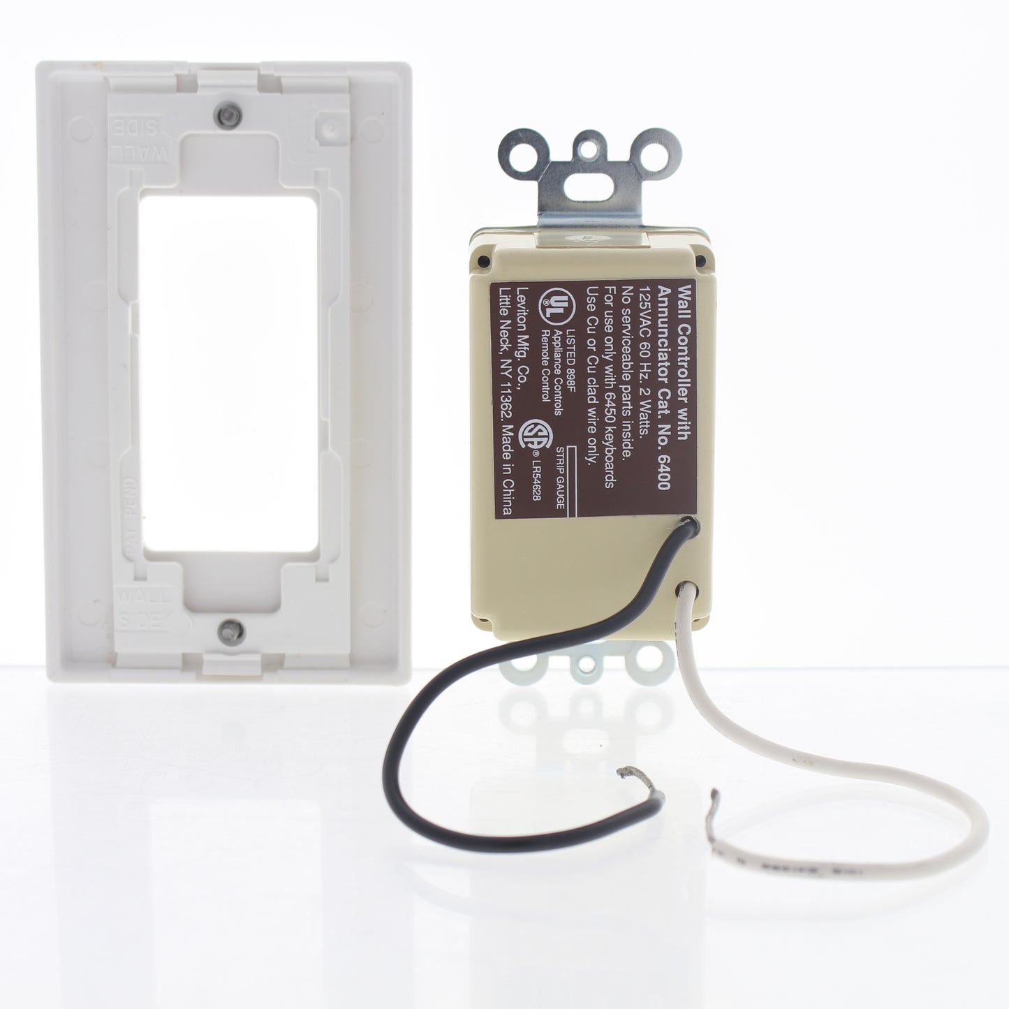 Leviton 6420 White 2-Button Wall Controller w/ Annunciator Scene Controller Di