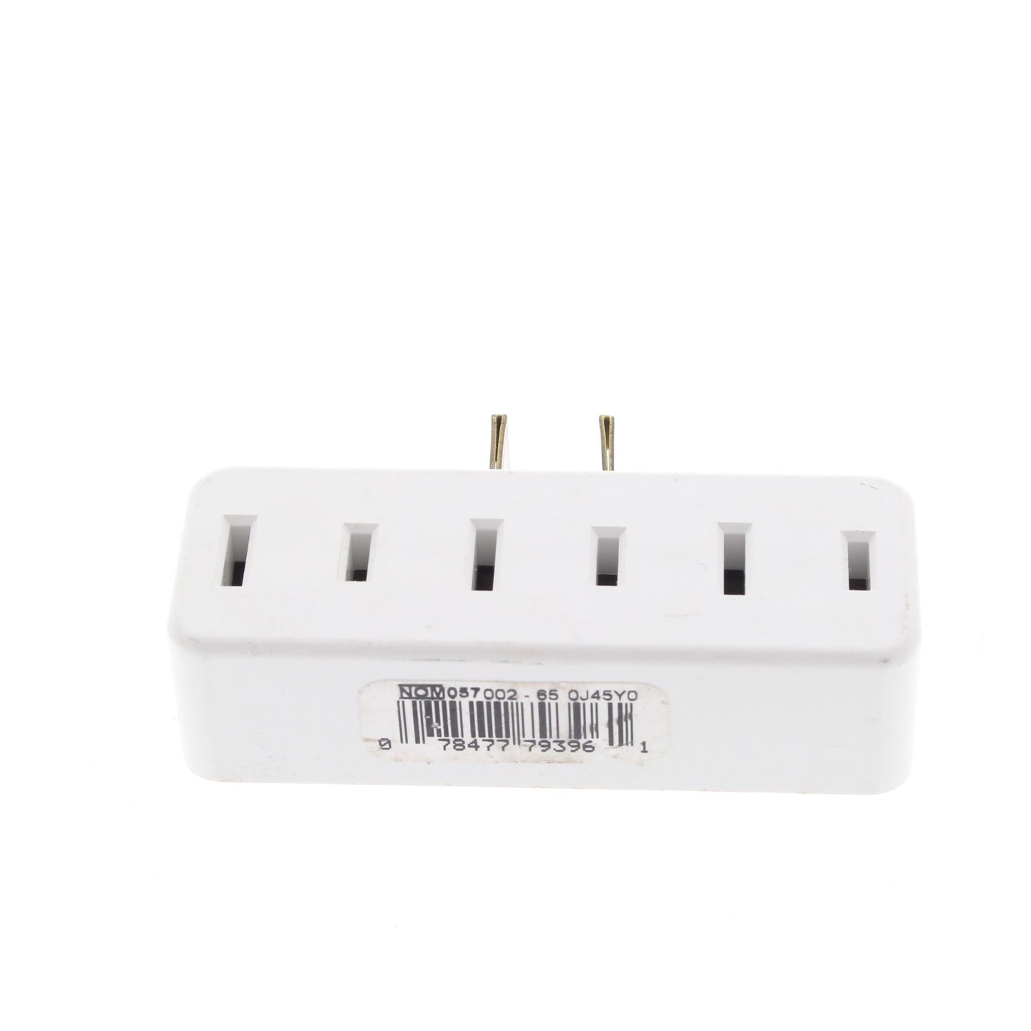 Leviton 65-W White 15A Adapter Plug-In Triple Tap Outlet Bulk NEMA 1-15R 125V