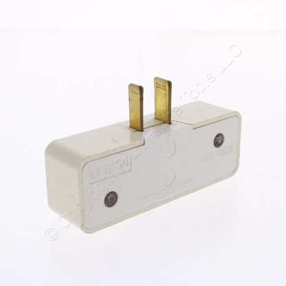 Leviton Faded White Adapter Plug-In Triple Tap Outlet Nema 1-15R 15A 125V 65-W