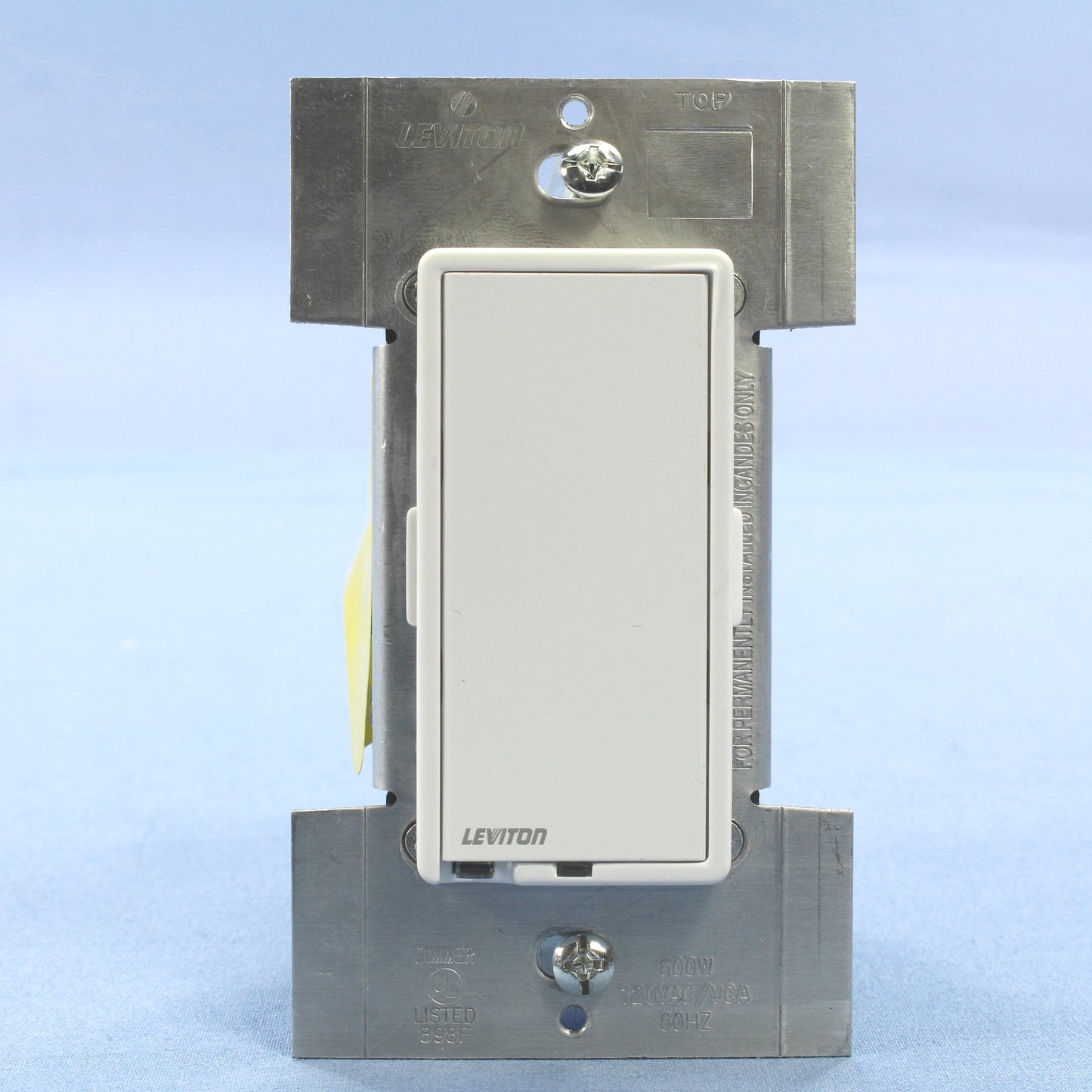 Leviton 6606-1LM White/Almond Decora Touch Pad Dimmer Switch Incandescent Only