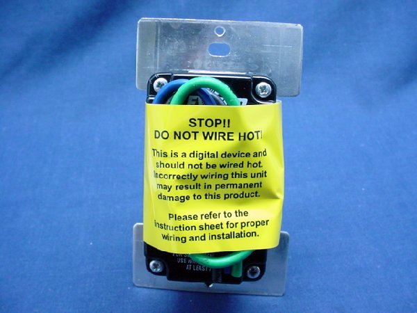 Leviton 6606-1LM White/Almond Decora Touch Pad Dimmer Switch Incandescent Only
