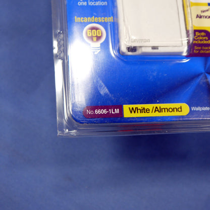 Leviton 6606-1LM White Almond Decora Touch Pad Dim Switch Incandescent Only 5pcs