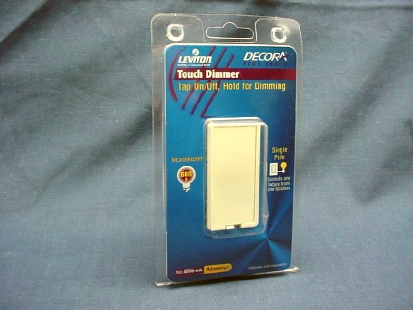 Leviton Touch On/Off Dimmer Switch Preset INCANDESCENT 600W 6606-AA Almond