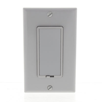 Leviton 6606-GSP Gray Decora Touch Pad Light Dimmer 1-Pole Switch Preset 600W