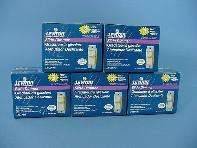 Leviton 6621-M0A Almond Decora Light Dimmer Switches 150-Pack 15-Pack