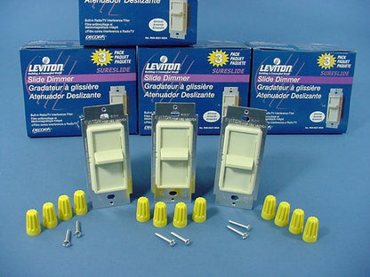 Leviton 6621-M0A Almond Decora Light Dimmer Switches 150-Pack 15-Pack