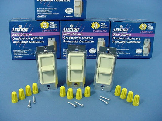 Leviton 6621-M0A Almond Decora Light Dimmer Switches 150-Pack 15-Pack