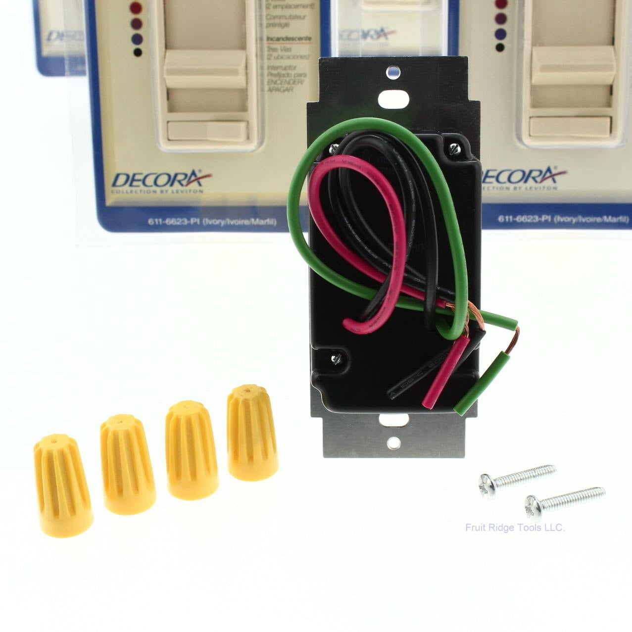 5 Leviton Ivory Decora Slide Dimmer Switches Preset 3-Way 6623-PI