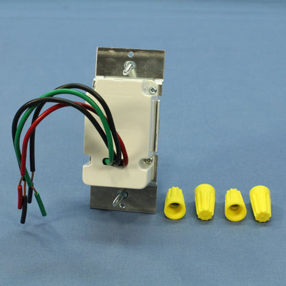 Leviton Almond Decora Lighted 3-Way Slide Dimmer Switch Incandescent 6633-PA