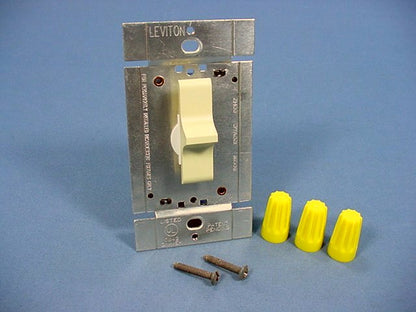 Leviton 6644-I Ivory Decora Slide Light Dimmer Switch 600W Incandescent 3-Way