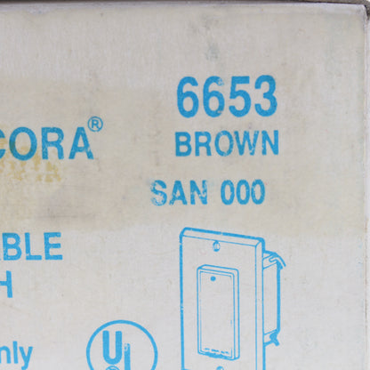 Leviton 6653 Brown 3-Way Programmable Wall Switch 500W 120V Incandescent Only