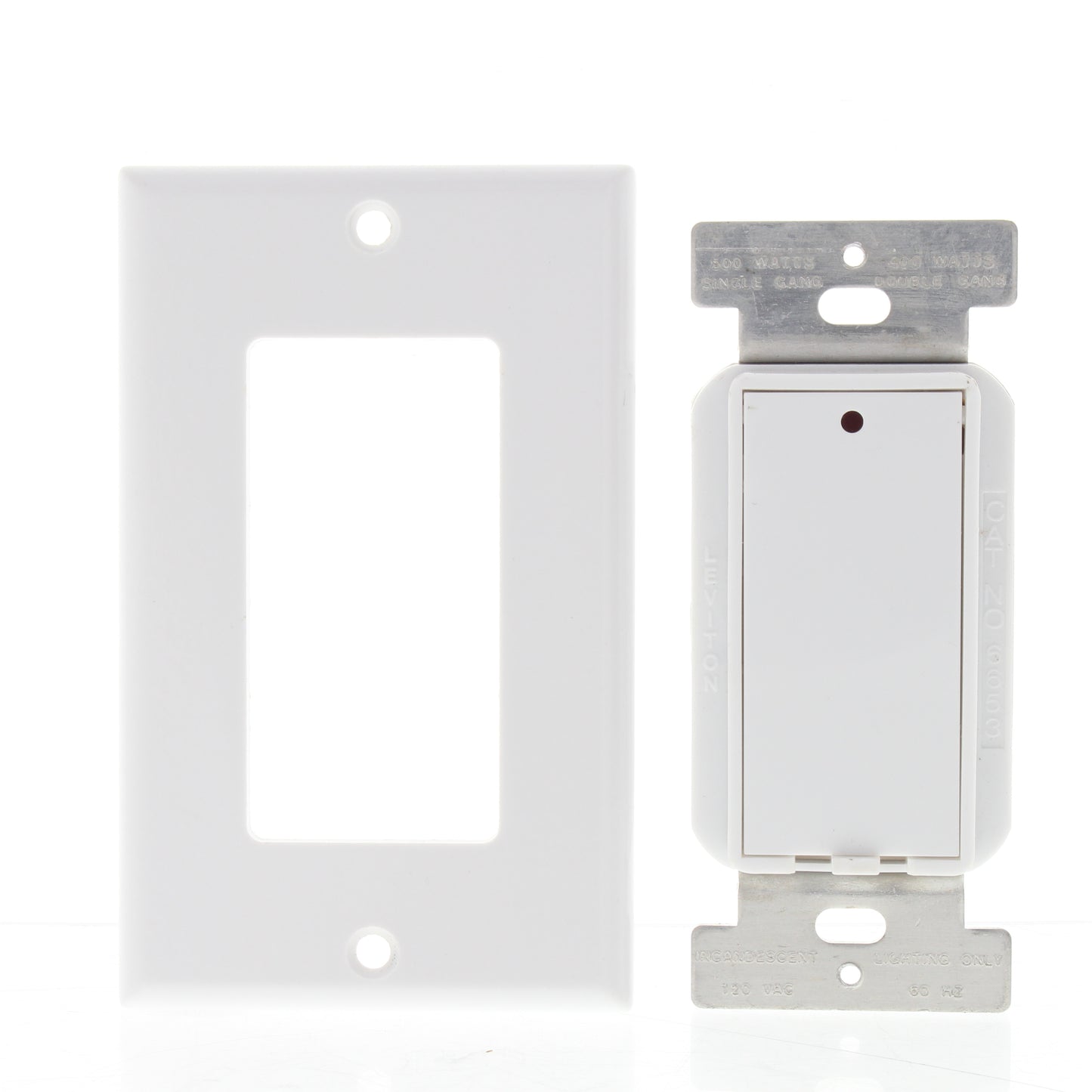 Leviton 6653-W White 3-Way Programmable Wall Switch 500W 120V Incandescent Only