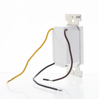 Leviton 6653-W White 3-Way Programmable Wall Switch 500W 120V Incandescent Only