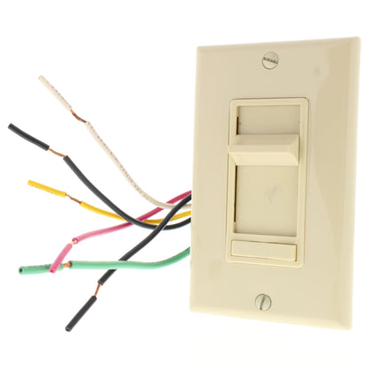 Leviton Ivory Decora Slide Dimmer Fluorescent 2-12 Bulbs 3Way 480W 277V 6661-P7I