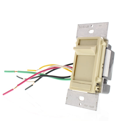 Leviton Ivory Decora Slide Dimmer Fluorescent 2-12 Bulbs 3Way 480W 277V 6661-P7I