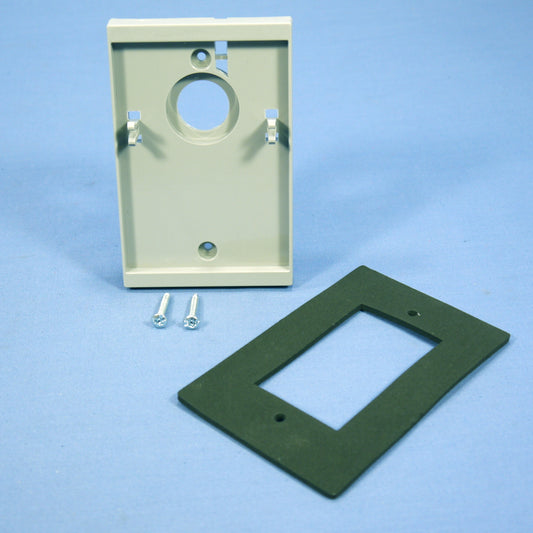 Leviton 6781-GY Gray Electrical Box Mounting Adapter w/ Gasket Lining Bagged