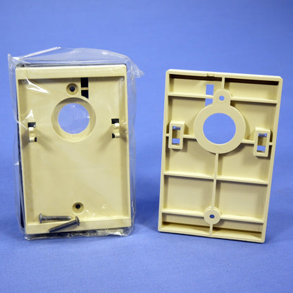 Leviton 6781-I Ivory Electrical Box Mounting Adapters w/ Gasket for #6777 10pcs
