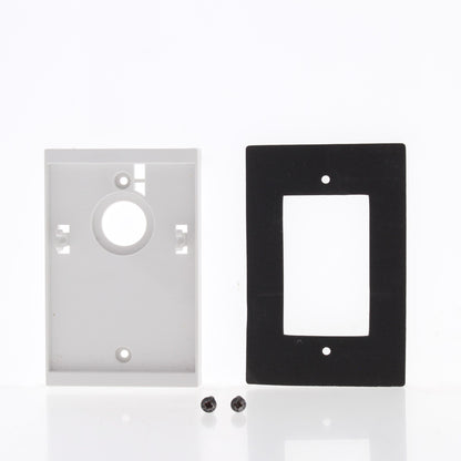 White 6781-W Leviton Mounting Adapter for Occupancy Sensor with Gasket Lining