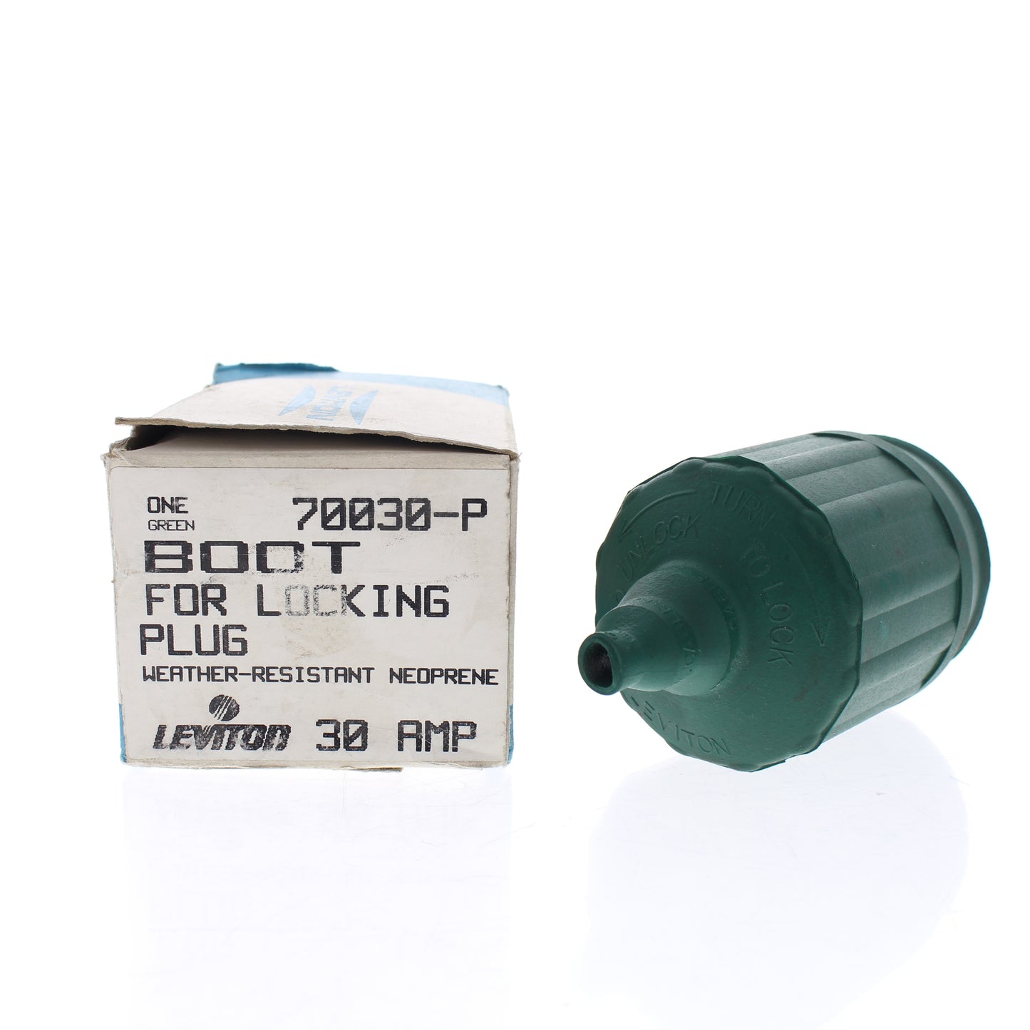 Leviton Green 70030-P Boot for Locking Plug Weather-Resistant 30 AMP