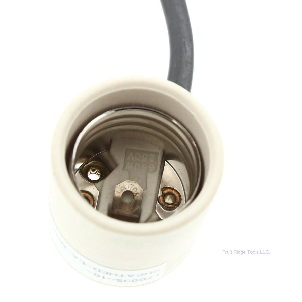 Leviton Unglazed Porcelain Light Socket Lampholder Medium 660W w/Sheath 70035-10