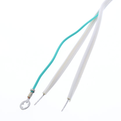 Leviton 7079-6-WH White 6-Ft Lamp Cord 18/3 with Molded Grounding Connector Plug