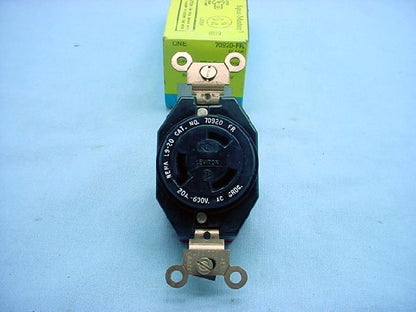Leviton 70920-FR Twist Turn Locking Receptacle Outlet 20A 600V NEMA L9-20R Boxed