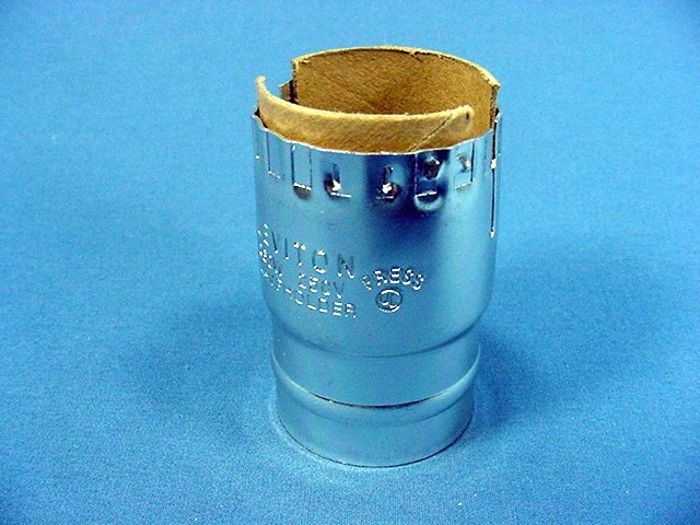 Leviton Nickel Light Socket Keyless Lamp Holder Electrolier SHELL Only 7108