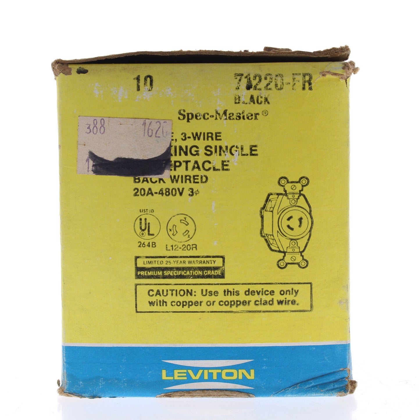 10 Leviton Twist Locking Receptacle Outlets Nema L12-20R 20A 480V 3� 71220-FR
