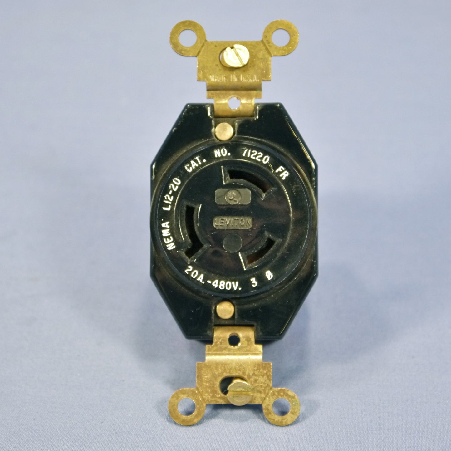 Leviton Locking Receptacle Turn Lock Outlet Nema L12-20R 20A 480V Bulk 71220-FR