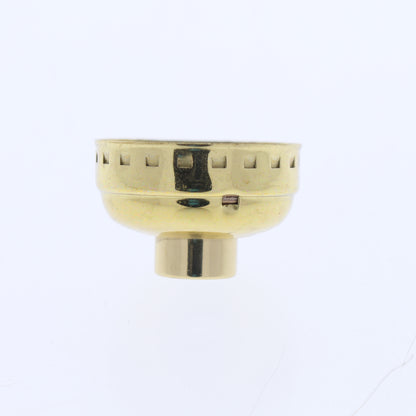 Leviton 7131 Polished Brass Lampholder Cap 1/8 IPS Without Set Screw